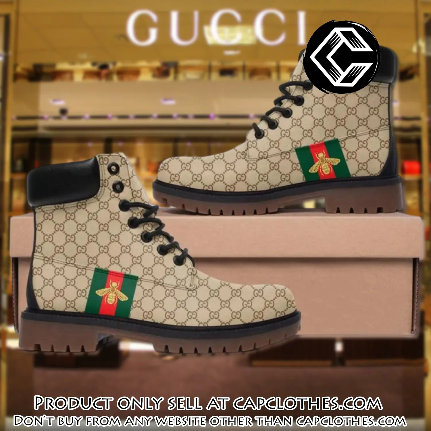 Gucci bee beige luxury brand boots premium gifts for men women cc4451041